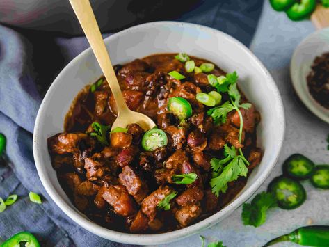 Chocolate Lamb Chili - American Lamb Board Lamb Chilli Recipe, Ground Lamb Chili, Chili Recipe With Chocolate And Beer, Elk Meat Chilli, Beef Short Rib Chili, Lamb Chili Recipe, Best Chilli Recipe, Lamb Chili, Chilli Recipes