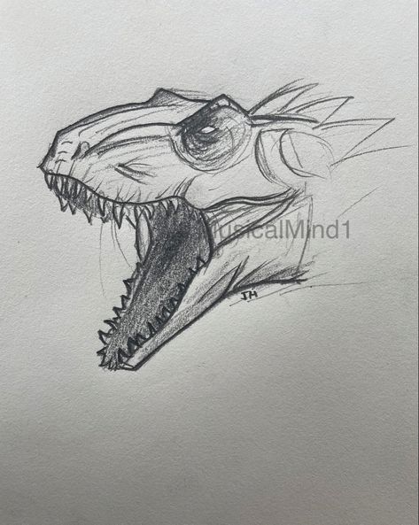 Dinosaur Sketch Easy, Dinosaur Art Sketch, Art Sketches Dinosaur, Sketches Of Dinosaurs, Dinosaur Sketch Tattoo, Dinosaur Bones Drawing, Dino Drawing, Dinosaur Sketch, Line Doodles