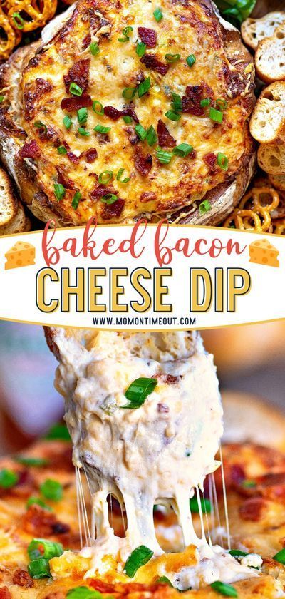 Bacon Cheese Dip Recipes, Creamy Cheese Dip, Bacon Cheese Dip, Bread Bowl Dip, Appetizer Bread, Different Types Of Cheese, Bacon Cheese Dips, Mom On Timeout, Cheese Appetizer