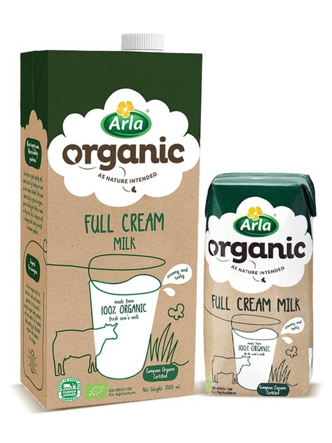 Milk Goodness | Arla Food Inc. Organic Milk Packaging, Uht Milk, Dairy Brands, Dairy Packaging, Frozen Food Packaging, Food Logo Design Inspiration, Healthy Milk, Milk Brands, Milk Packaging