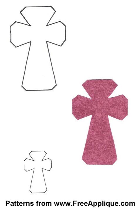 Free Applique Patterns | Free cross shapes to use as patterns for quilting, applique or clipart ... Cross Patterns Printable, Diy Crosses, Wood Crosses Diy, Printable Cross, Quilting Applique, Free Applique Patterns, Cross Applique, Applique Ideas, Embroidery Tips