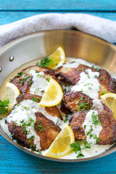 Pork Scallopini Recipe | Pork Loin Recipe | Easy Pork Recipe #pork #porkloin #dinner #dinneratthezoo Pork Scallopini Recipes, Lemon Sauce Recipe, Pork Scallopini, Creamy Lemon Sauce, Recipe For Pork, Homemade Fudge Recipes, Pork Recipes Easy, Pork Loin Recipes, Iron Chef