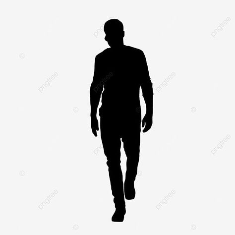 Man Walking Silhouette, Walking Silhouette, Man Silhouette, Walking Man, Silhouette Png, Man Men, Casual Clothes, Clipart Images, Human Silhouette