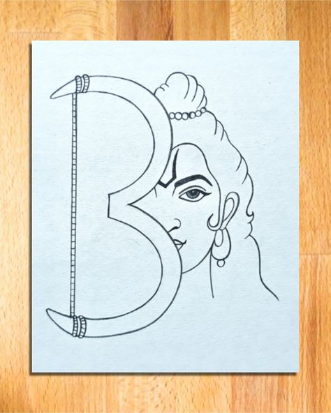 Lord Rama pencil drawing easy (step by step), Shree Ram drawing half face easy || lord rama drawing, shree ram drawing, how to draw lord ram easy, lord rama pencil drawing, easy drawing of lord rama, lord rama line art, shree ram drawing ideas, art videos, god drawing, pencil drawing, line arts, simple drawing, drawing tutorial, vivek art academy. Ram Sita Half Face Drawing, Ram Ji Sketch Pencil Easy, Shri Ram Drawing Sketch Easy, Ram Sita Easy Drawing, Ram Painting Easy, Jai Shree Ram Rangoli Design, Ram Ji Drawing Easy For Kids, Ram Ji Drawing Easy, Jai Shree Ram Rangoli