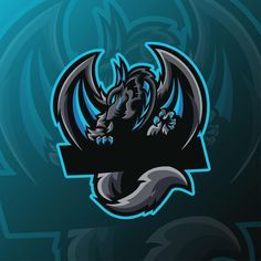 Dragon logo template esport gaming | Premium Vector #Freepik #vector #dragon-gaming #dragon-mascot #esport-mascot #gamer-mascot Dragon Logo, The Dragon, Premium Vector, Graphic Resources, Stuff To Buy, Gaming