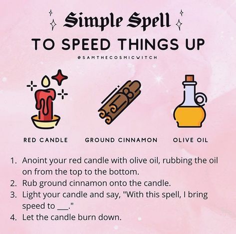 𝓦𝓲𝓽𝓬𝓱𝔂𝓣𝓱𝓲𝓷𝓰𝓼 ♉’s Instagram photo: “Sometimes we need to speed things up 💫 * * Credit: @samthecosmicwitch 💕 * * * * #witchesofinstagram #pagansofinstagram #wiccansofinstagram…” Simple Spell Jars Recipes, Candle Magic Spells, Easy Spells, Spell Jars, Wiccan Magic, Witch Spirituality, Magic Spell Book, Magick Spells, Wiccan Witch