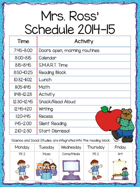 Class Schedule - Freebie! Class Schedule Template, Daily Schedules, Classroom Schedule, Daily Schedule Template, Back To School Night, Motivation Monday, School Schedule, Meet The Teacher, First Grade Classroom