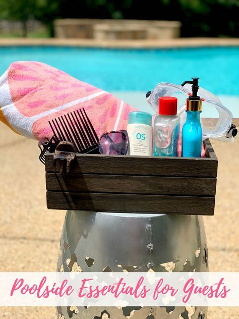 Hosting a pool party? Check out our list of essentials for pool party guests. The most forgotten items that your guests will be thankful you have on hand for them to borrow.  See how to keep your bathroom fresh for guests with Angel Soft with Fresh Lavender-Scented Tube. {ad} #AngelSoft #LavenderScentedTube #poolparty Pool Caddy Ideas, Pool Party Must Haves, Pool Party Essentials, Pool Must Haves, Cute Pool Floats, Pool Party Gift, Pool Float Storage, Pool Gifts, Resident Events