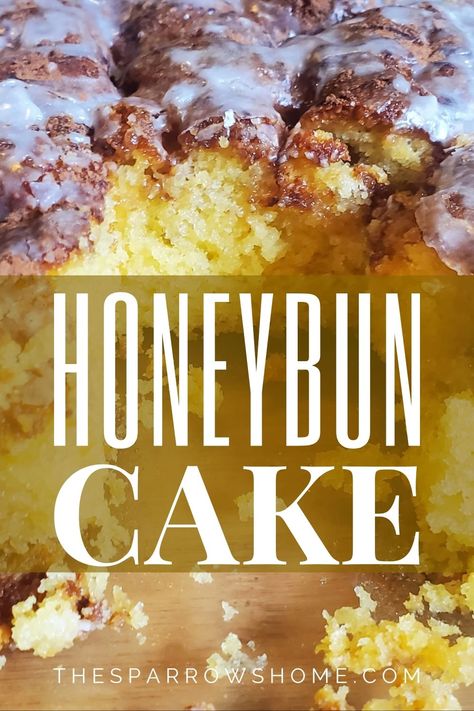 Cinnamon Swirl Cake, Cake Mix Doctor, Honey Bun Cake, Bun Cake, Honey Bun, Chocolate Bundt Cake, Kid Desserts, Vegetarian Cake, Honey Buns