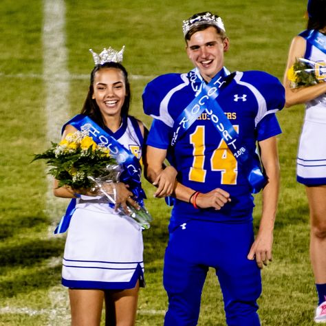 Presentation of the Homecoming Court and Crowning of the King and Queen at 2018 Homecoming Football Game Homecoming King And Queen, Homecoming Football Game, Homecoming Football, Homecoming King, School Dr, Homecoming Games, Homecoming Court, Homecoming Queen, Spirit Week