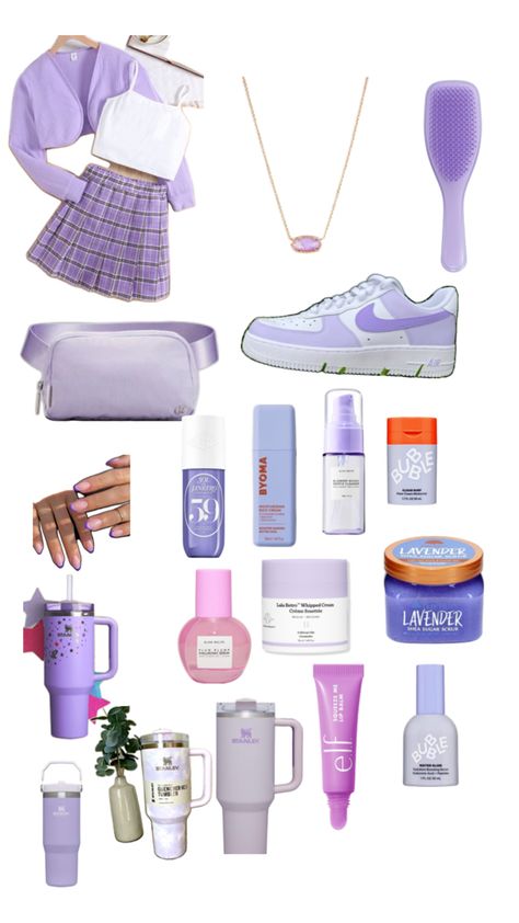 Preppy Clothes Board, Collage Preppy, Preppy Purple, Purple Preppy, Purple Collage, Spirit Week Outfits, Week Outfits, Purple Outfit, Clothes Board