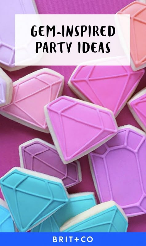 Bookmark this for fun gem-inspired party ideas for your next get together. Party Ideas For Women, Diamond Theme Party, Diy Gem, Diamond Party, Anna Grace, Denim And Diamonds, Diy Gemstone, Kids' Party, Ideas Party