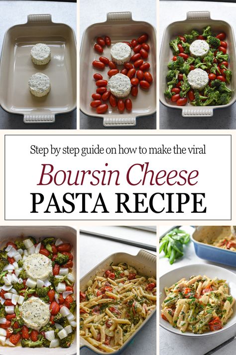 This boursin cheese pasta with veggies recipe is out of this world good. It comes together super quick, and you can add whatever type of pasta that you want. When it come to boursin cheese recipes, this is by far the best because of the addition of lots and lots of healthy vegetables. It makes a great easy dinner recipe for family, and it's also fairly healthy! Pasta Made With Boursin Cheese, Dinner Recipes With Boursin Cheese, Ways To Use Boursin Cheese, Boursin Cheese Gnocchi, Boursin Cheese Recipes Ground Beef, Borsine Cheese Pasta Baked, Boursin Cheese Pasta With Broccoli, Boursin Pasta With Chicken, Viral Boursin Pasta