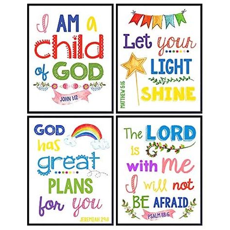 Scripture Gifts, Positive Inspirational Quotes, Sunday School Decorations, Aesthetic Wall Collage, Room Boys, Bible Story Crafts, Scripture Gift, Bible Verses For Kids, Wall Collage Kit