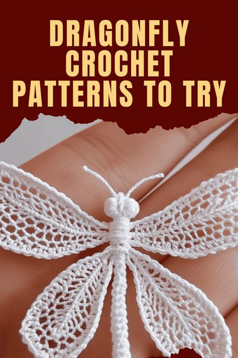 Explore the Art of Dragonfly Crochet Patterns Crochet For Wedding, Crochet Insects, Crochet Dragonfly Pattern, Unique Crochet Projects, Dragonfly Crochet, Crochet Dragonfly, Quirky Crochet, Dragonfly Pattern, Vintage Dragonfly