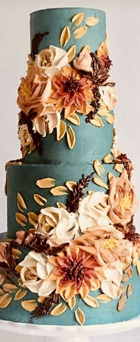 Terracotta And Teal Wedding, Teal And Terracotta Wedding, Dusty Blue And Terracotta Wedding, Blue And Terracotta Wedding, Copper Wedding Cake, Teal Cupcakes, Teal Cake, Blue And Terracotta, Teal Palette