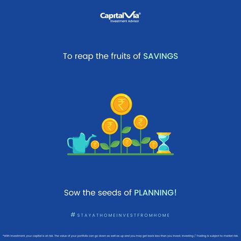 An investment turns out to be fruitful only when it is well-planned. Plan your investment now! Get in touch with our investment advisor today. To know more get in touch with our investment advisor on 8085-999-333 #CapitalVia #InvestmentAdvisor Investment Advisor, Stay At Home, From Home, Investment, How To Plan, Turn Ons