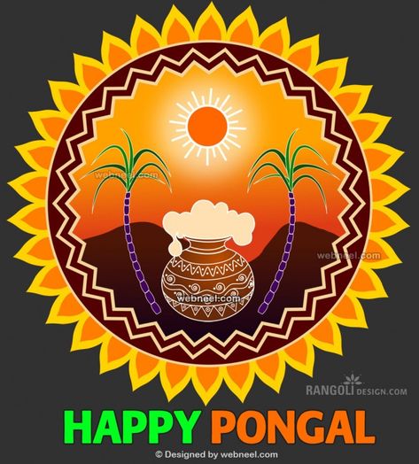 pongal kolam design Pongal Rangoli Design Beautiful, Sankranthi Muggulu Indian Rangoli Designs, Rangoli Designs For Pongal, Pongal Kolam Design, Rangoli Designs Pongal, Lohri Wallpaper, Pongal Rangoli Design, Pongal Greetings, Thai Pongal