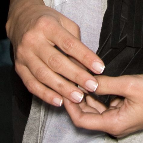 Kim Kardashian Clear, White French Manicure Nails | Steal Her Style White French Manicure Nails, Shellac French Manicure, Kim Kardashian Nails, French Manicure Short Nails, White French Manicure, Kardashian Nails, White Tip Nails, Gel French Manicure, Natural Nail Designs