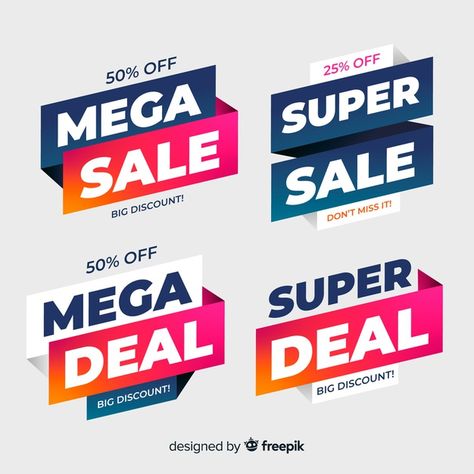 Premium Vector | Sale banner template, mega deal discount offer Banner Store, Banner Design Layout, Discount Design, Banner Design Inspiration, Free Banner, Vector Banner, Property Design, Short Words, Copyright Free