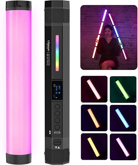 Amazon.com : ULANZI VL110 RGB Light Wand, Handheld Light Stick Camera LED Video Tube Light Bar, 2500-9000K Dimmable, 2600mAh Battry CRI 95+ with Magnetic Attraction for Photography Vlog TIK Tok : Electronics Bar Scene, Light Panel, Long Lights, Video Lighting, Fill Light, Tube Light, Dimmable Lamp, Portable Light, Camera Photo