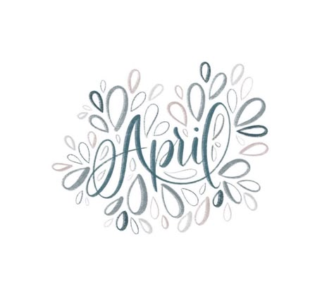 April journal April Journal Cover, April Chalkboard Calendar Ideas, April Handlettering, April Journal Ideas, April Lettering, April Calligraphy, Months Wallpaper, Bujo Avril, Bullet Journal Themes April