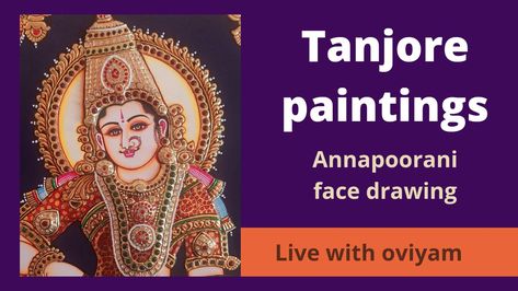 How draw step by step annapoorani face colouring Painting Face Tutorial, How Draw, Face Tutorial, Tanjore Paintings, Painting Face, Draw Step By Step, Tanjore Painting, Face Drawing, Paint Colors