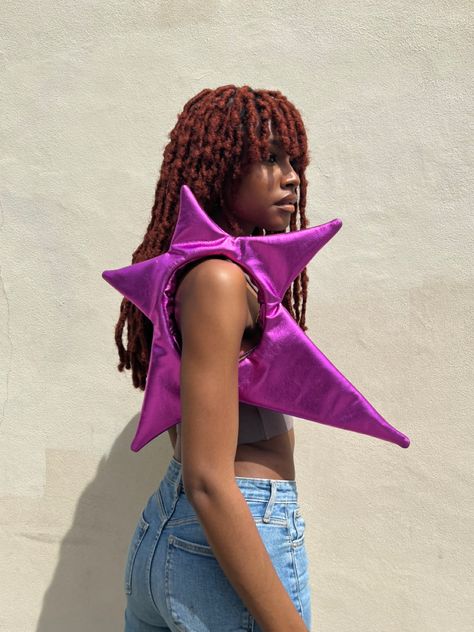 Luxury Fashion, Shoulder Bags , Star Bags , Faux Locs , Loc Bangs , Metallic Chrome Bag , Purple , Locs , Alt , Alternative Faux Locs Bangs, Alt Locs, Faux Locs With Bangs, Loc Bangs, Locs With Bangs, Blonde Faux Locs, Purple Locs, Star Bags, Star Bag