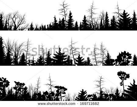 tree line Tattoo Infinity, Natur Tattoo Arm, Tree Silhouette Tattoo, Pine Tree Drawing, Chris Garver, Pine Tree Silhouette, White Pine Tree, Pine Tree Tattoo, Forest Silhouette