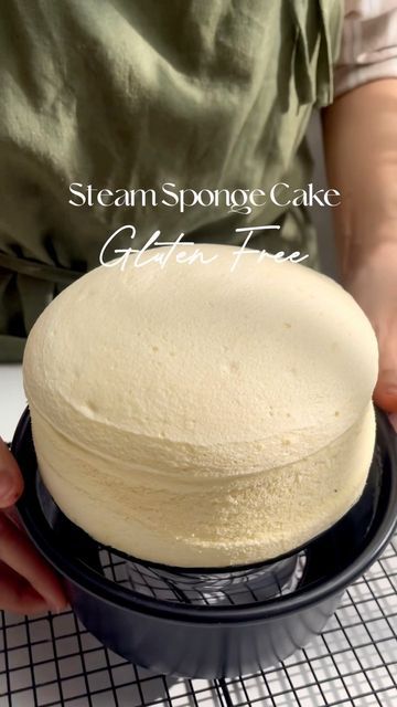 Steam Sponge Cake, Cake With Rice Flour, Steam Rice Cake, Steamed Sponge Cake Recipe, Steamed Cake Recipe, Rice Flour Cake, Steamed Recipes, Gluten Free Sponge Cake, Steam Cake Recipe