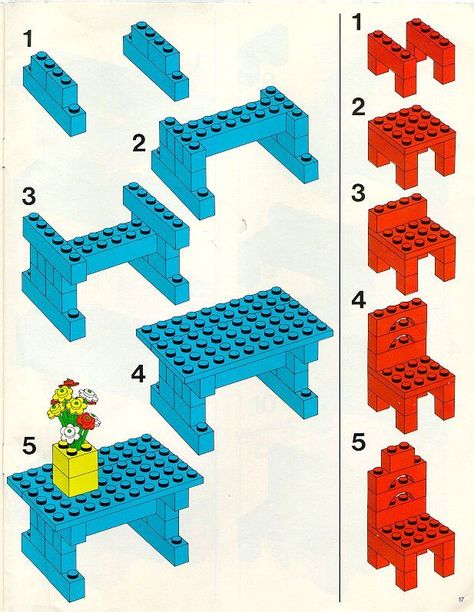 Old Lego Instructions, Lego Instructions Step By Step, Lego Ideas To Build Easy, Lego Fidget, Lego Therapy, Lego Basic, Easy Lego Creations, Lego Technic Sets, Lego Furniture