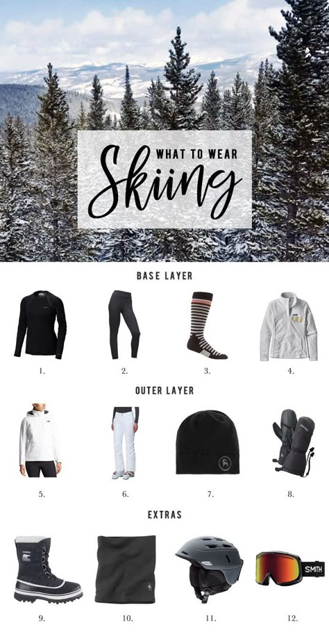 What to Pack & Wear Skiing - Hi Sugarplum! Snowboard Outfit Women, Mode Au Ski, Snow Outfits For Women, Ski Trip Packing, Snowboarding Pictures, Ski Trip Outfit, Snow Outfits, What To Wear Skiing, Hi Sugarplum