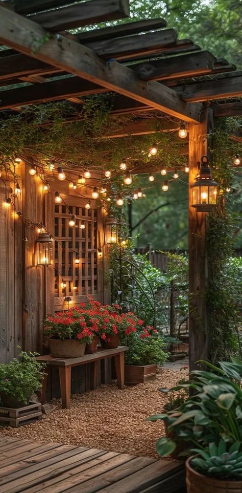 Tree Decorations Outdoor, Tuscan Patio, Outdoor Tree Lighting, Patio Decorations, Patio String Lights, Outdoor Trees, Backyard Fire, Backyard Fences, Fire Pit Backyard