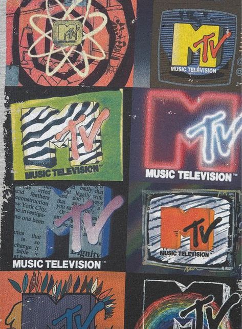 Photowall Ideas, Mtv Music Television, Mtv Logo, 80s Aesthetic, Grunge Vintage, Bohol, Picture Collage Wall, Photo Wall Collage, Retro Wallpaper