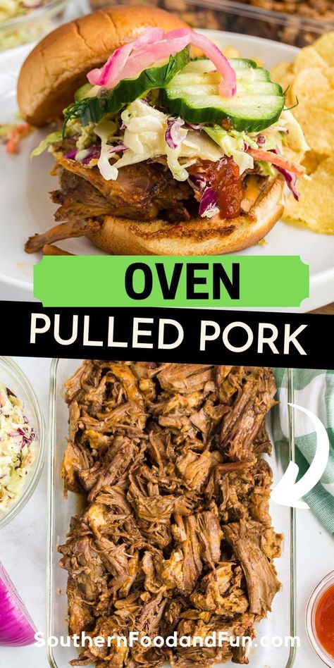 Oven Pulled Pork, Pork Butts In The Oven, Pulled Pork Oven, Fresh Ham, Easy Pulled Pork, Classic Southern Recipes, Family Supper, Pork Recipes Easy, Pork Stew