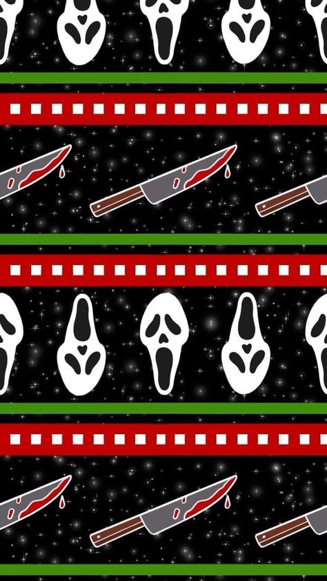 Ghostface Christmas Wallpaper, Scream Christmas Wallpaper, Christmas Horror Wallpaper, Horror Christmas Wallpaper, Creepy Christmas Wallpaper, Spooky Christmas Wallpaper, Ghostface Christmas, Christmas Horror Art, Spooky Wallpapers