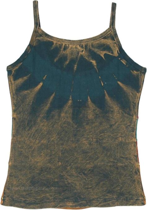 4d6e4749289c4ec58c0063a90deb3964desc52431179ri Bleached Tank Top, Hippie Tank Tops, Mustard Fabric, Mudslide, Thick Thread, Boho Tank Top, Bohemian Handmade, Green Tank Top, Wardrobe Tips