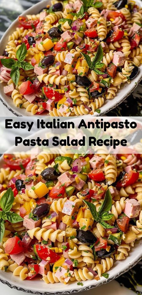 Easy Italian Antipasto Pasta Salad Antipasto Pasta Salad, Antipasto Pasta, Antipasto Pasta Salads, Italian Antipasto, Antipasto Salad, Pasta Salad Recipe, Pasta Salad Italian, Quick Lunch, Easy Italian