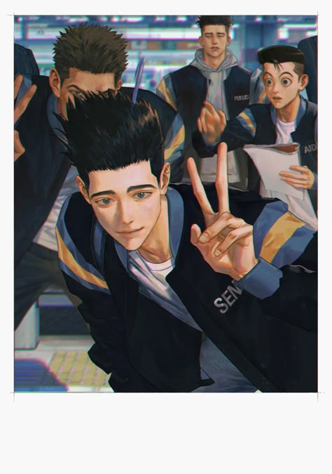 Slam Dunk Art, Akira Sendoh, Sendoh Akira, Miyagi Ryota, Miss Jisu, Villain Design, Slam Dunk Manga, Slam Dunk Anime, Takehiko Inoue