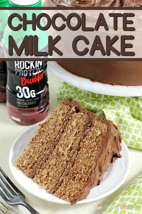 This from-scratch Chocolate Milk Cake is so easy to throw together - making it the perfect addition to birthdays, potlucks, or tailgating parties! #ResultsAreDelicious #ad Milk Chocolate Cake, Healthy Cake Recipes, Milk Cake, Dessert Cake Recipes, Sweet Recipes Desserts, Delicious Cake Recipes, Milk Recipes, Homemade Cakes, Yummy Cakes