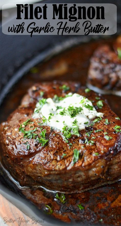 Filet Mignon Recipes Grilled, Steak Sandwiches, Filet Mignon Recipes, Grilled Steak Recipes, Garlic Herb Butter, Steak Bites, Diet Vegetarian, Steak Dinner