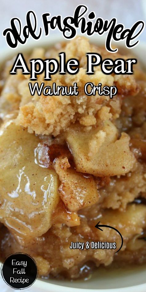 Apple Crisp Cobbler Recipe, Pears Recipes Dessert, Apple Pear Cobbler Recipe, Apple Peach Crisp Recipe, Recipes Using Pears Desserts, Can Apple Crisp Recipe, Apple And Pear Desserts, Apple And Pear Crisp, Recipes With Pears Desserts