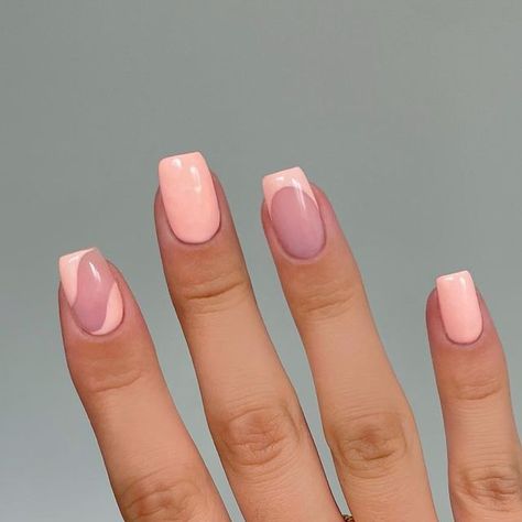 Simple Peach Nails, Peach Biab Nails, Soft Peach Nails, Peach Short Nails, Peachy Nude Nails, Peachy Pink Nails, Square Acrylic Nails Summer, Sorbet Nails, Peachy Nails