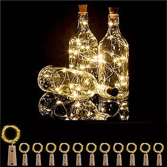 Bottle Lights 12 Pack 20 LEDs Cork Lights for Wine Bottles Battery (Included) Powered Fairy Mini String Lights for DIY Jar Lighting Indoor Bedroom Party Wedding Christmas Halloween Decor (warm white) Halloween Wedding Decorations, Cork Light, Diy Jar, Mini String Lights, Holiday String Lights, Empty Wine Bottles, Wine Bottle Corks, Wine Event, 25 Hours