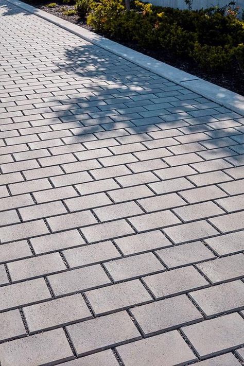 Hydra | Paver | Techo-Bloc | Techo-Bloc Techo Bloc Greyed Nickel, Exterior Pavement, Driveway Pavers Design, Driveway Pavers, Asphalt Pavement, Pavement Design, Car Porch, Paver Blocks, Deck Layout