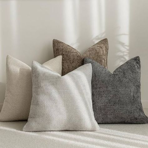 JensGatheringNest's Amazon home Product Set on LTK Bank Bed, Neutral Throw Pillows, Grey Throw Pillows, Home Decor Sets, Farmhouse Boho, Inspire Me Home Decor, Luxury Cushions, Neutral Bedroom, Living Room Couch