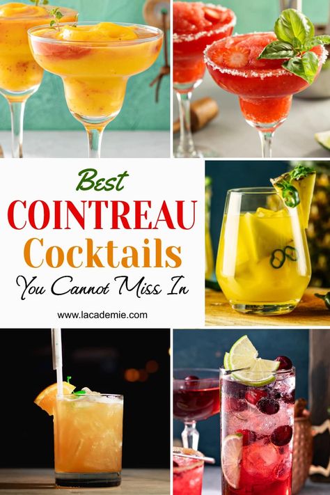 Cointreau Cocktail Recipes, Cointreau Drinks, Cointreau Cocktails, Pomegranate Mimosa, Prickly Pear Margarita, Margarita On The Rocks, Citrus Cocktails, Mule Cocktail, Rose Cocktail