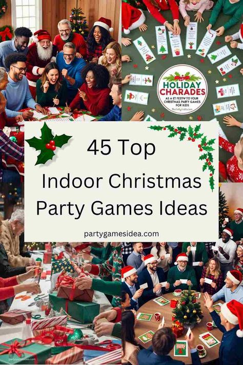 Adult Family Games For Christmas, Easy Holiday Family Games, Door Prize Games Ideas, Funny Family Games For Christmas, Christmas Group Activities For Adults, Holiday Family Game Ideas, Fun Christmas Party Activities, Work Christmas Party Games Hilarious, Santa’s Grab Bag Game