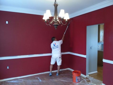 Stolen Kiss by Sherwin Williams applied by Brackens Painting llc and E-decor Stolen Kiss, Heart Throb, Paint Schemes, Accent Walls, Dining Room Design, Sherwin Williams, Accent Wall, Bedroom Ideas, Tiny House