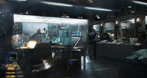 Police Station Concept Art from Detroit: Become Human #art #artwork #gaming #videogames #gamer #gameart #conceptart Police Department Office, Detroit Police Department, Detroit: Become Human, Apocalypse Art, Detroit City, Sci Fi Environment, Fantasy Places, Detroit Become Human, Police Station